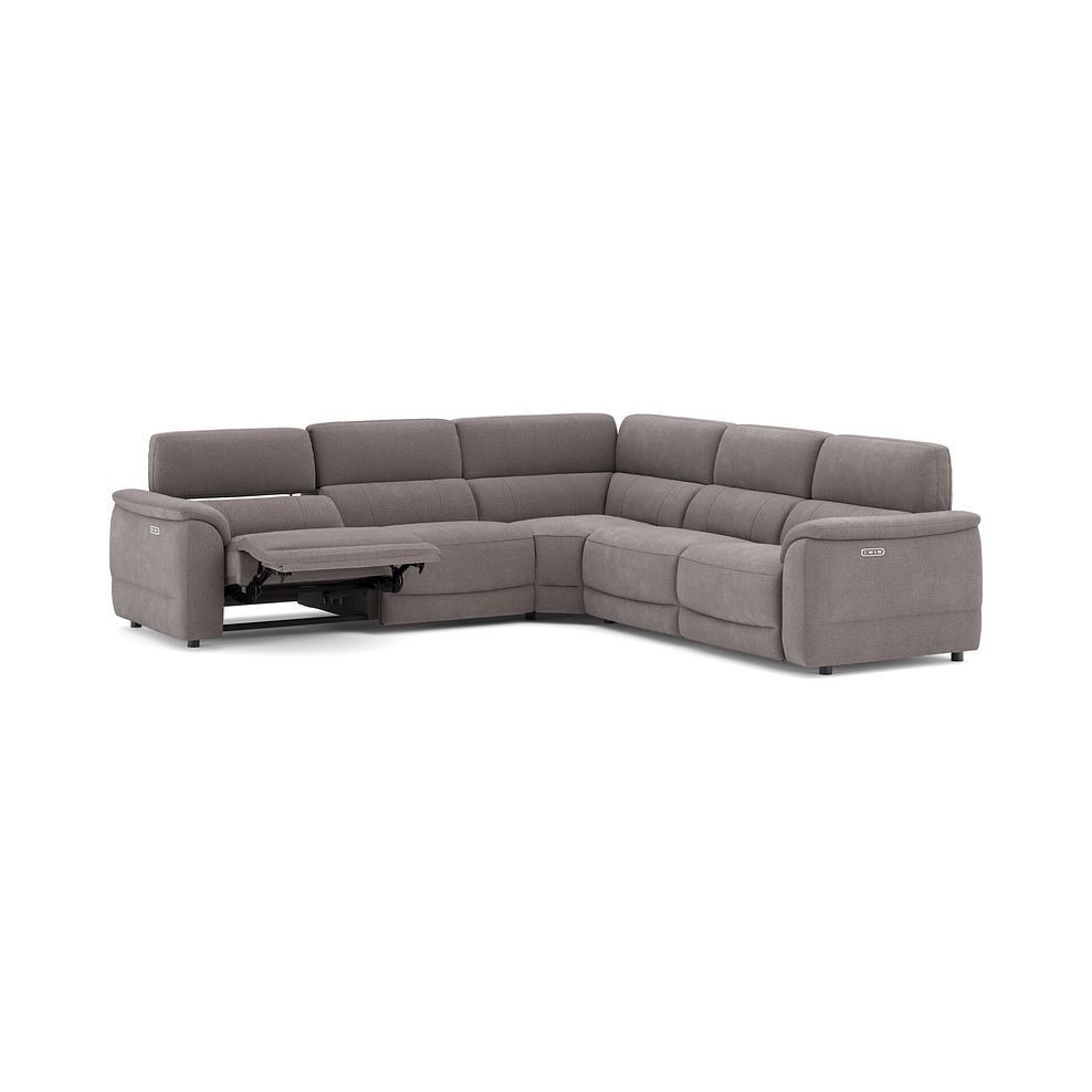Phoenix Large Corner Electric Recliner Sofa with Adjustable Power Headrests in  Manhattan Nutmeg Fabric 3