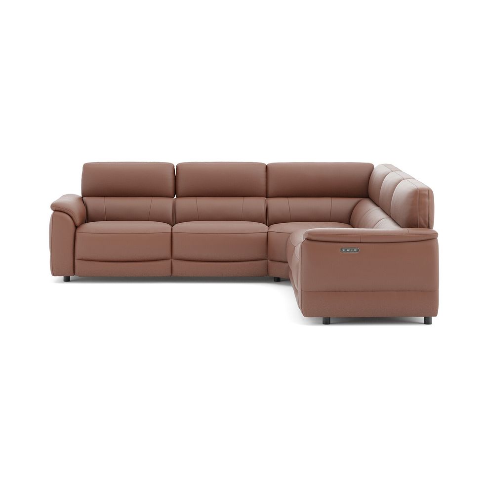 Phoenix Large Corner Electric Recliner Sofa with Adjustable Power Headrests in  Mocha Mousse Leather 2