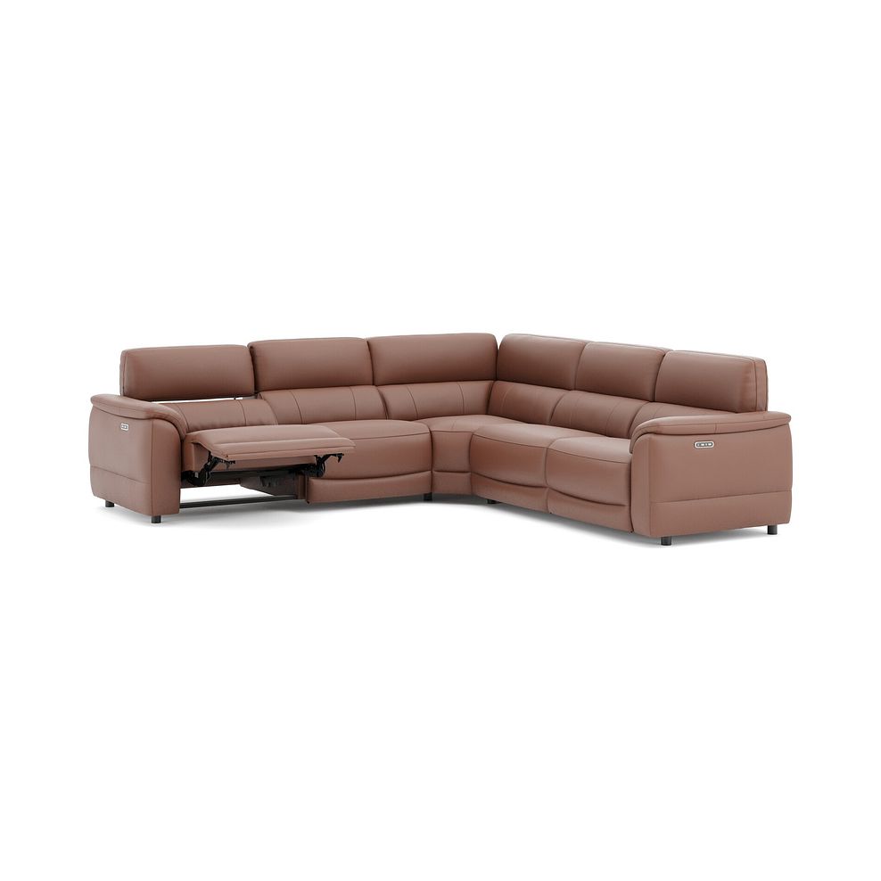 Phoenix Large Corner Electric Recliner Sofa with Adjustable Power Headrests in  Mocha Mousse Leather 3
