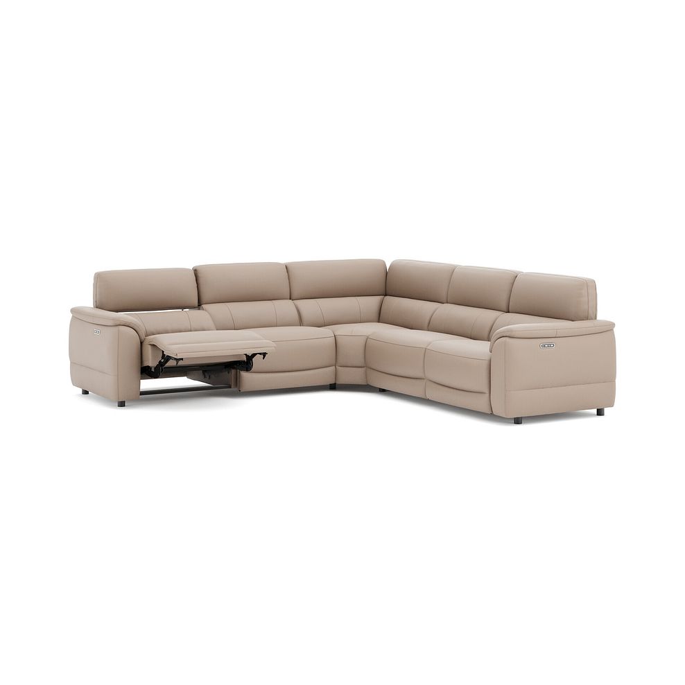 Phoenix Large Corner Electric Recliner Sofa with Adjustable Power Headrests in  Mushroom Leather 3