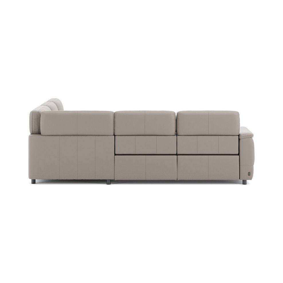 Phoenix Large Corner Electric Recliner Sofa with Adjustable Power Headrests in  Oyster Leather 6