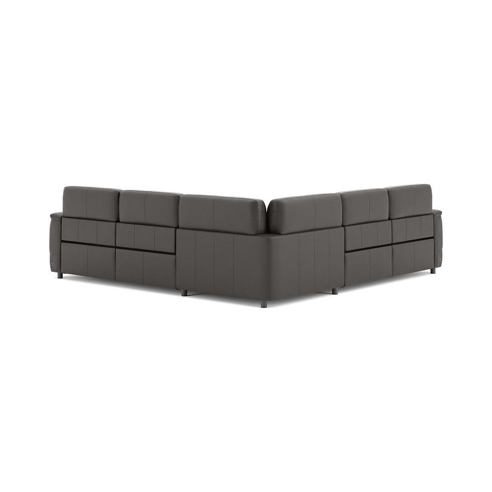 Phoenix Large Corner Electric Recliner Sofa with Adjustable Power Headrests in  Storm Leather 5