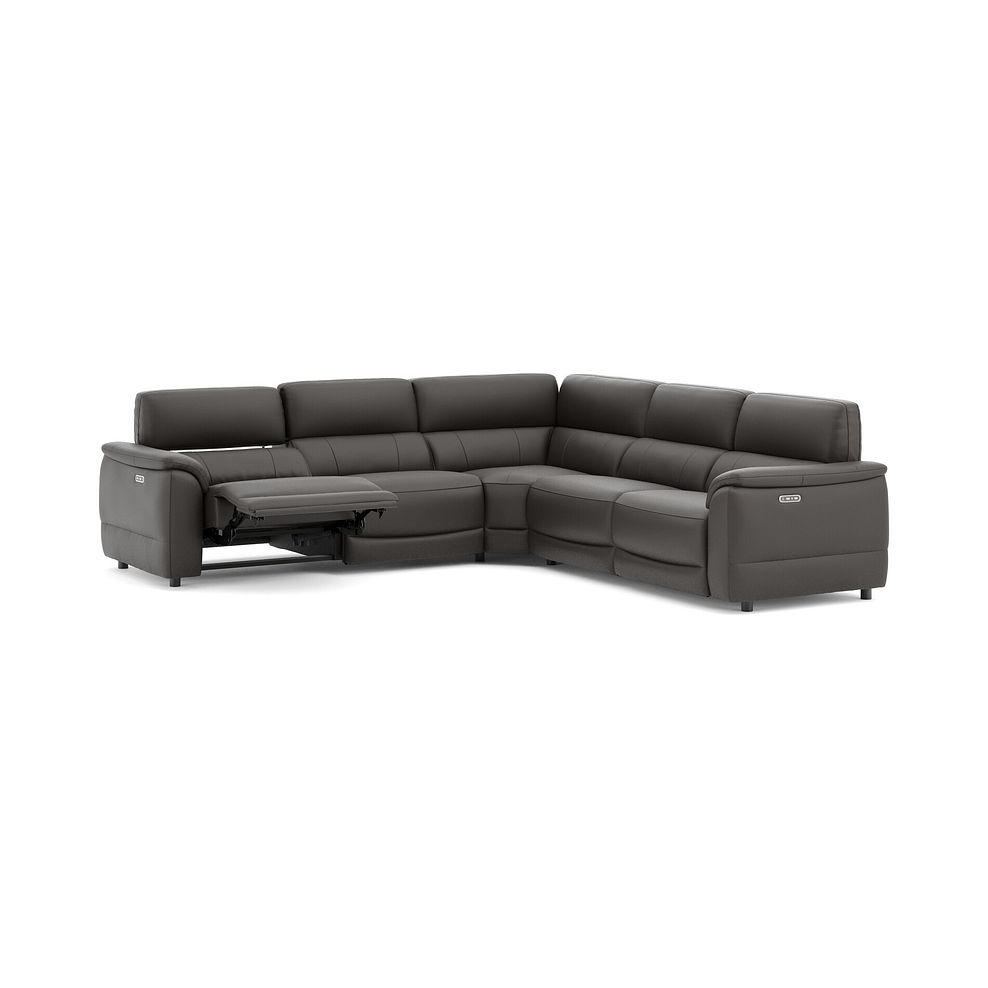 Phoenix Large Corner Electric Recliner Sofa with Adjustable Power Headrests in  Storm Leather 3