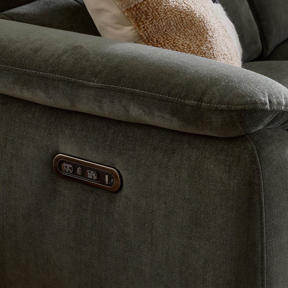 Phoenix Left Corner Recliner Sofa with Power Headrests in Manhattan Pine Fabric 11