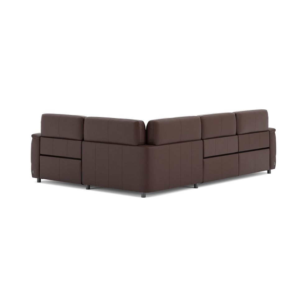 Phoenix Left hand Corner Electric Recliner Sofa in  Chestnut Leather 5