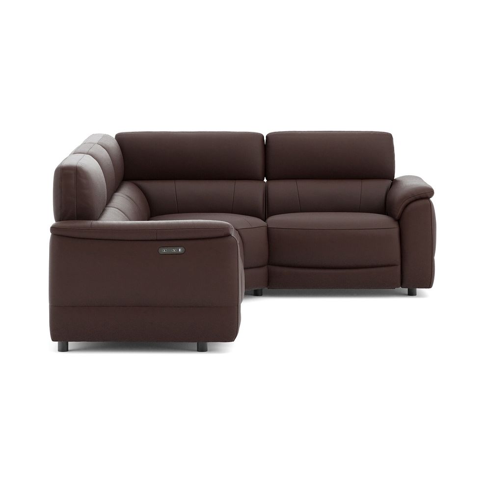 Phoenix Left hand Corner Electric Recliner Sofa in  Chestnut Leather 4
