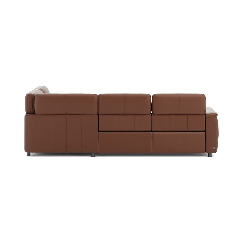 Phoenix Left hand Corner Electric Recliner Sofa in  Cognac Leather 6