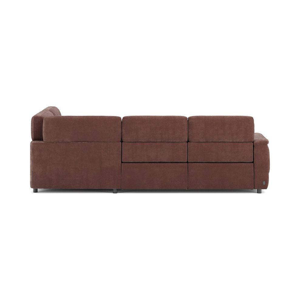 Phoenix Left hand Corner Electric Recliner Sofa in  Manhattan Burnt Sienna Fabric 6