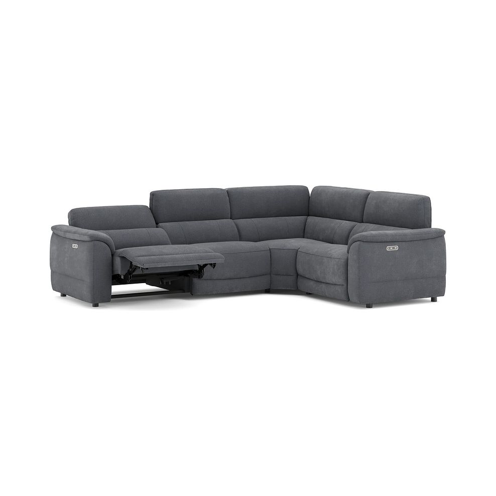 Phoenix Left hand Corner Electric Recliner Sofa in  Manhattan Charcoal Fabric 3