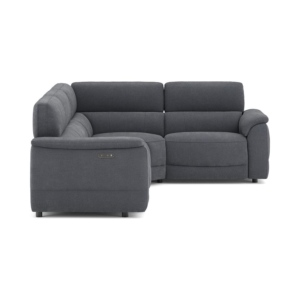 Phoenix Left hand Corner Electric Recliner Sofa in  Manhattan Charcoal Fabric 4