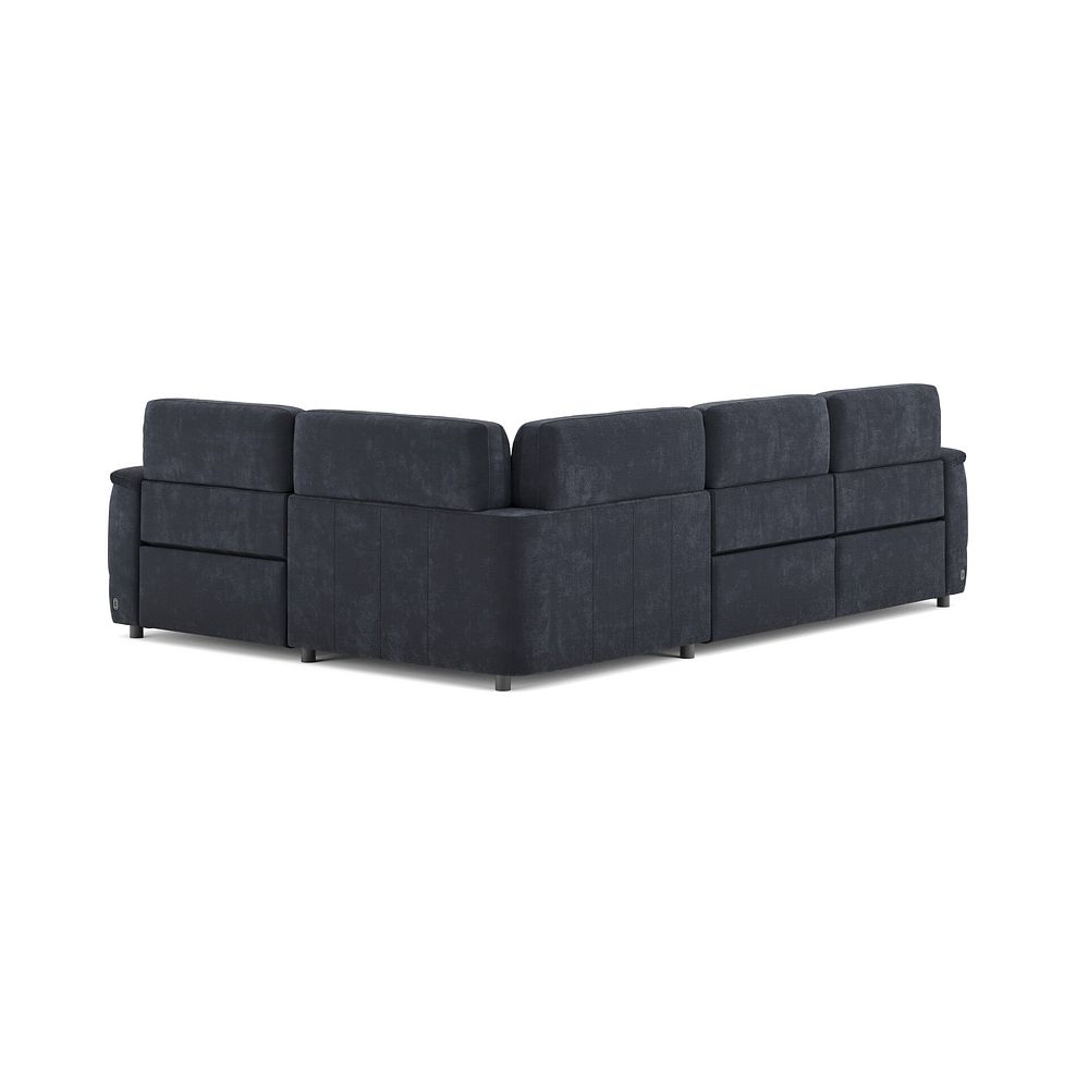Phoenix Left hand Corner Electric Recliner Sofa in  Manhattan Indigo Fabric 5