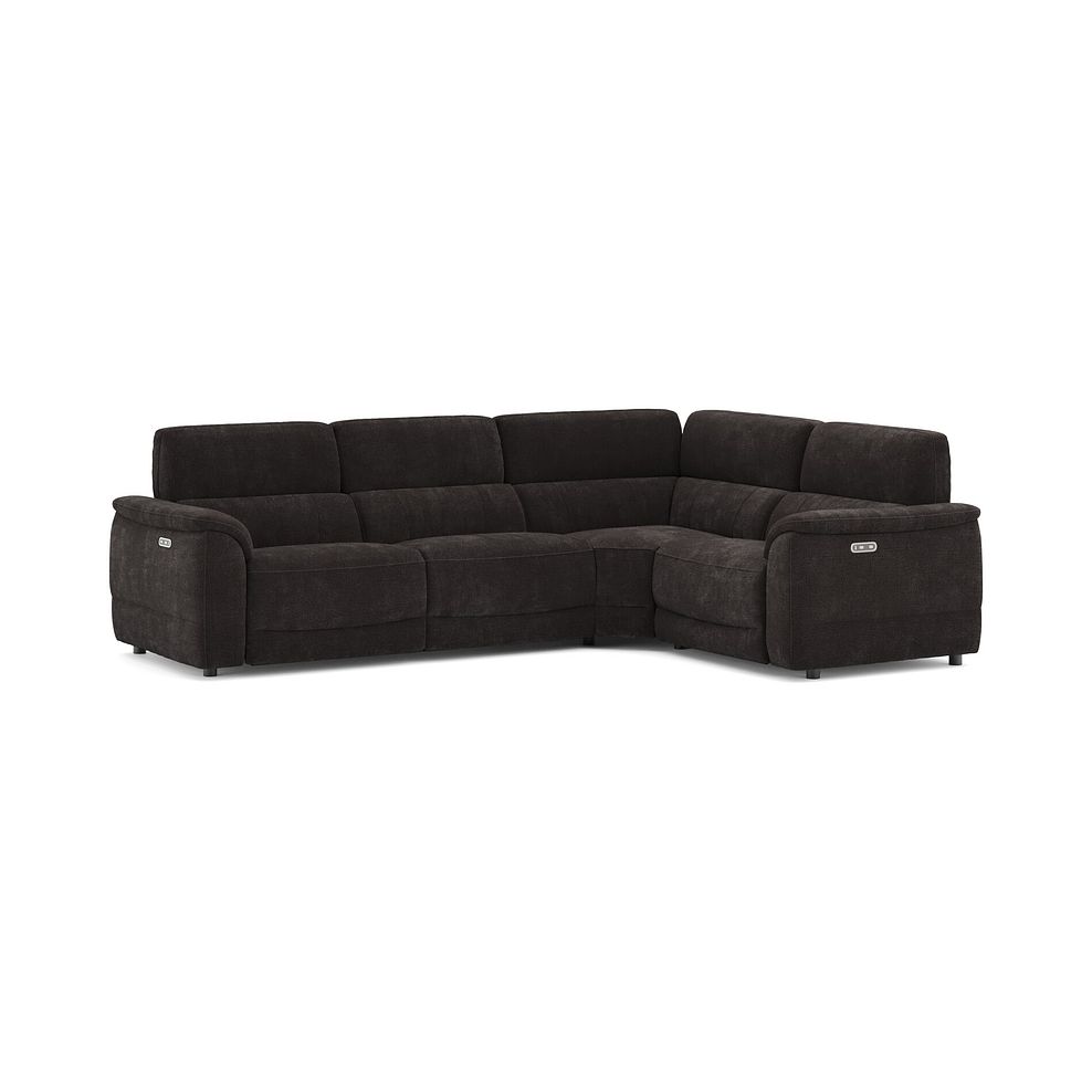Phoenix Left hand Corner Electric Recliner Sofa in  Manhattan Mushroom Fabric 1