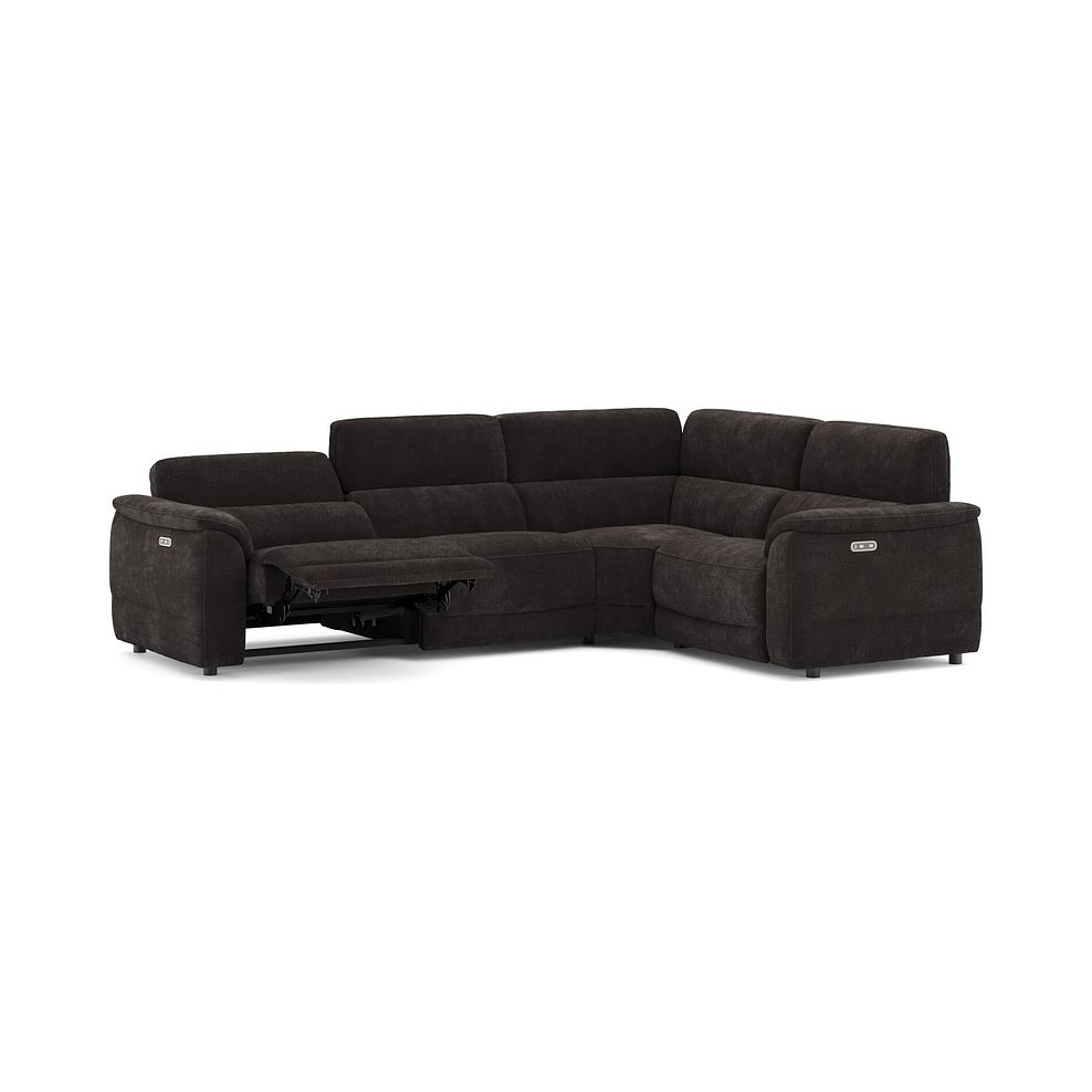 Phoenix Left hand Corner Electric Recliner Sofa in  Manhattan Mushroom Fabric 3