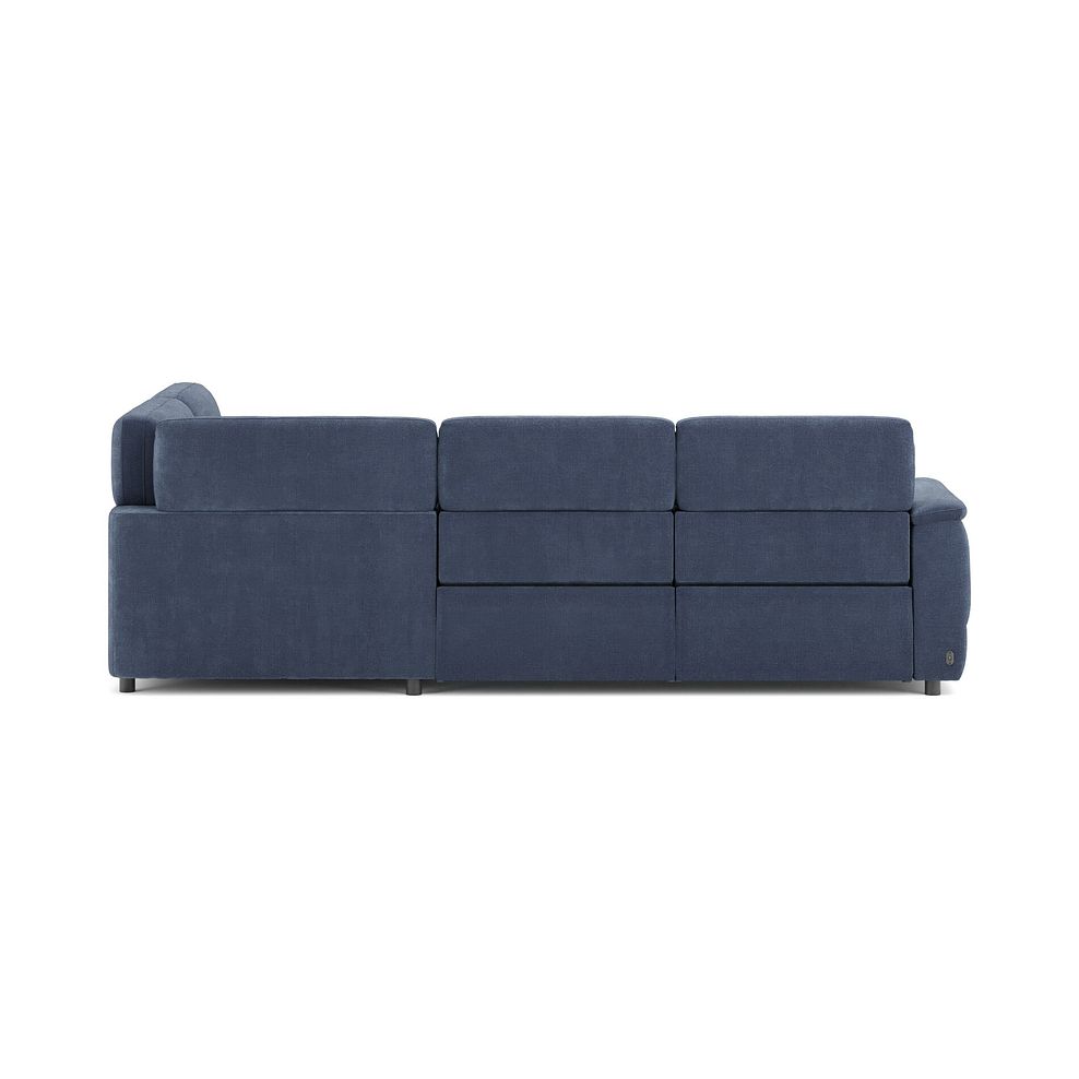Phoenix Left hand Corner Electric Recliner Sofa in  Manhattan Navy Fabric 6