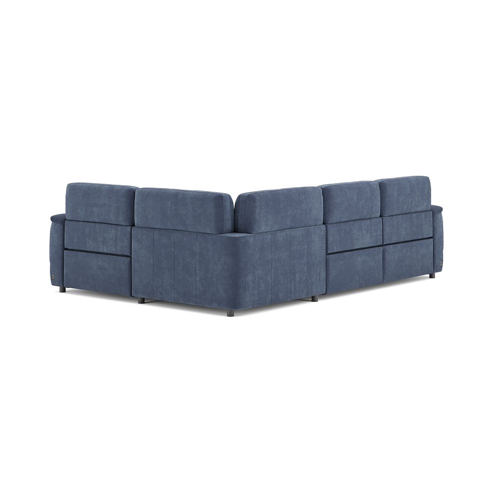 Phoenix Left hand Corner Electric Recliner Sofa in  Manhattan Navy Fabric 5