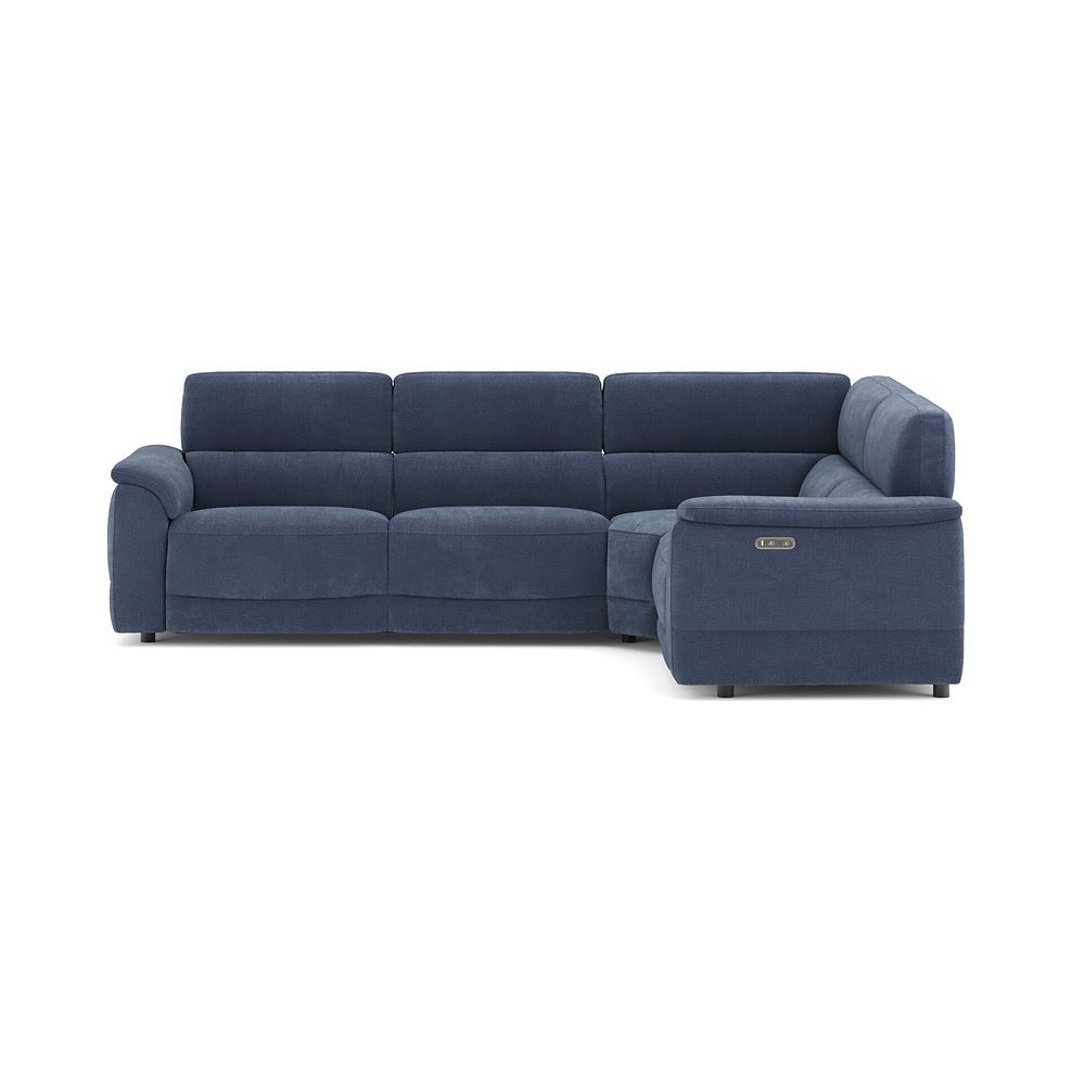 Phoenix Left hand Corner Electric Recliner Sofa in  Manhattan Navy Fabric 2