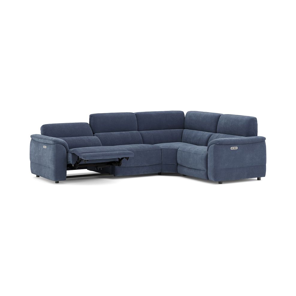 Phoenix Left hand Corner Electric Recliner Sofa in  Manhattan Navy Fabric 3