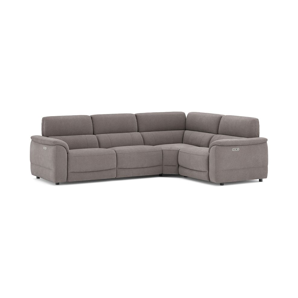 Phoenix Left hand Corner Electric Recliner Sofa in  Manhattan Nutmeg Fabric 1