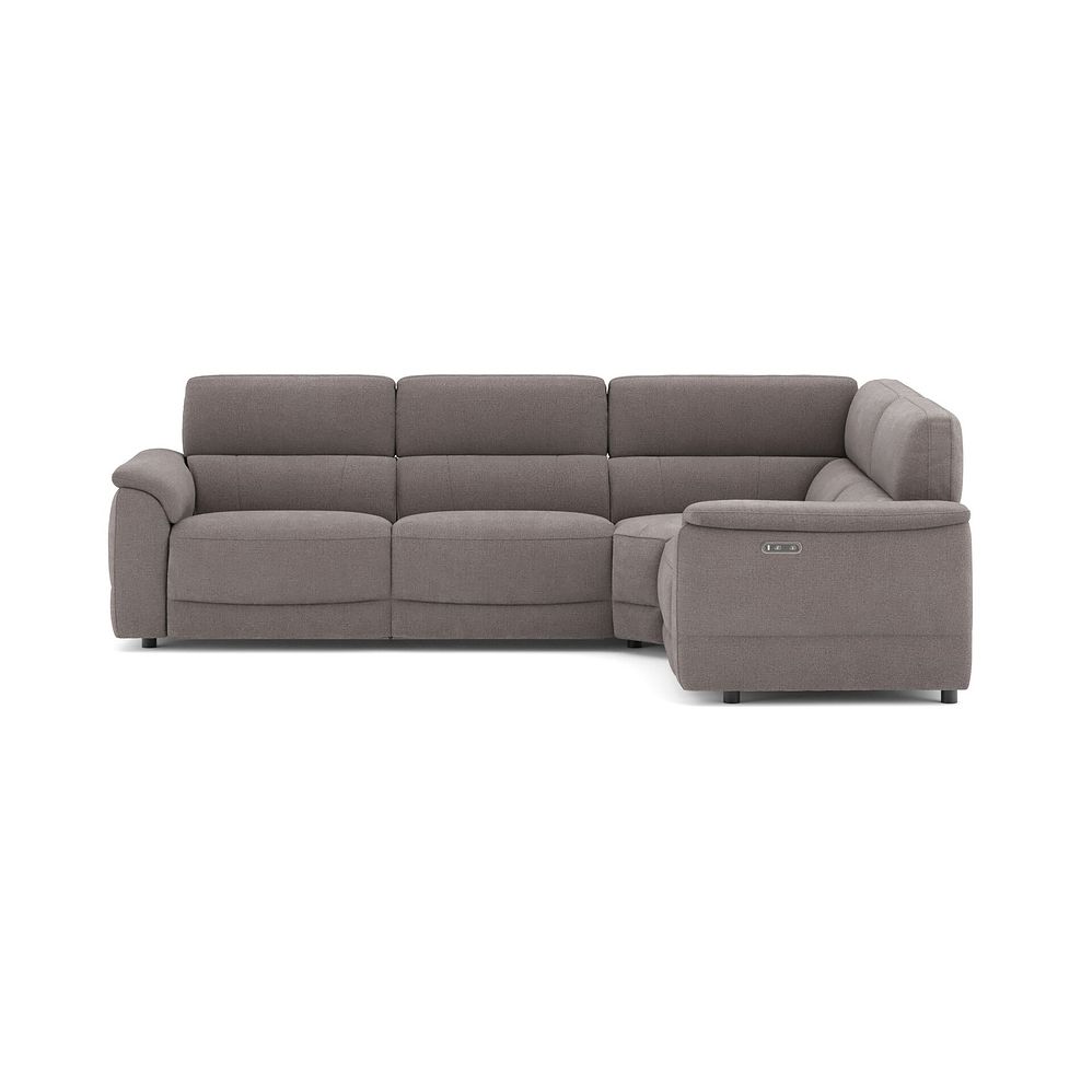 Phoenix Left hand Corner Electric Recliner Sofa in  Manhattan Nutmeg Fabric 2