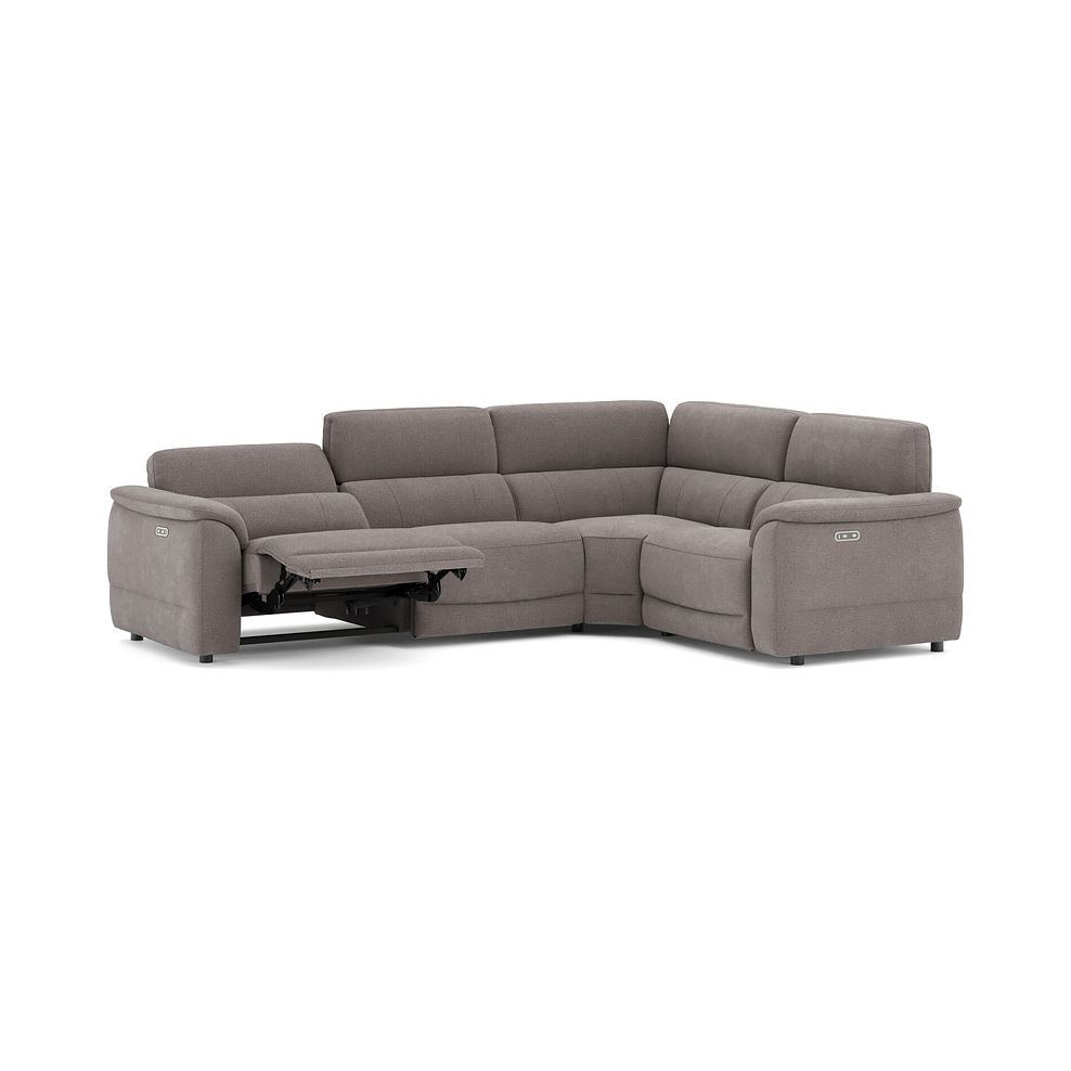 Phoenix Left hand Corner Electric Recliner Sofa in  Manhattan Nutmeg Fabric 3