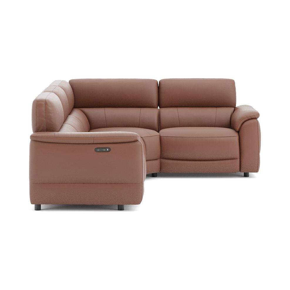 Phoenix Left hand Corner Electric Recliner Sofa in  Mocha Mousse Leather 4