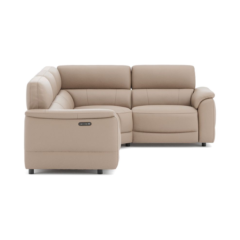 Phoenix Left hand Corner Electric Recliner Sofa in  Mushroom Leather 4