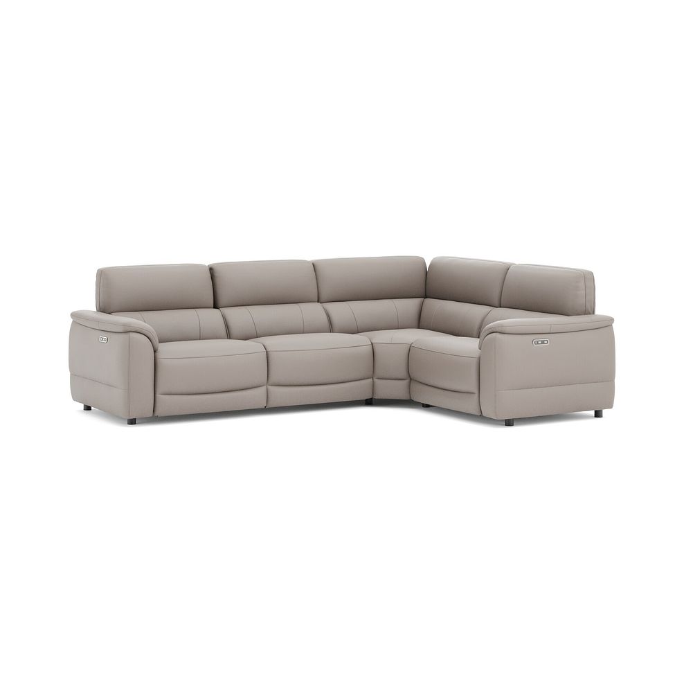 Phoenix Left hand Corner Electric Recliner Sofa in  Oyster Leather 1
