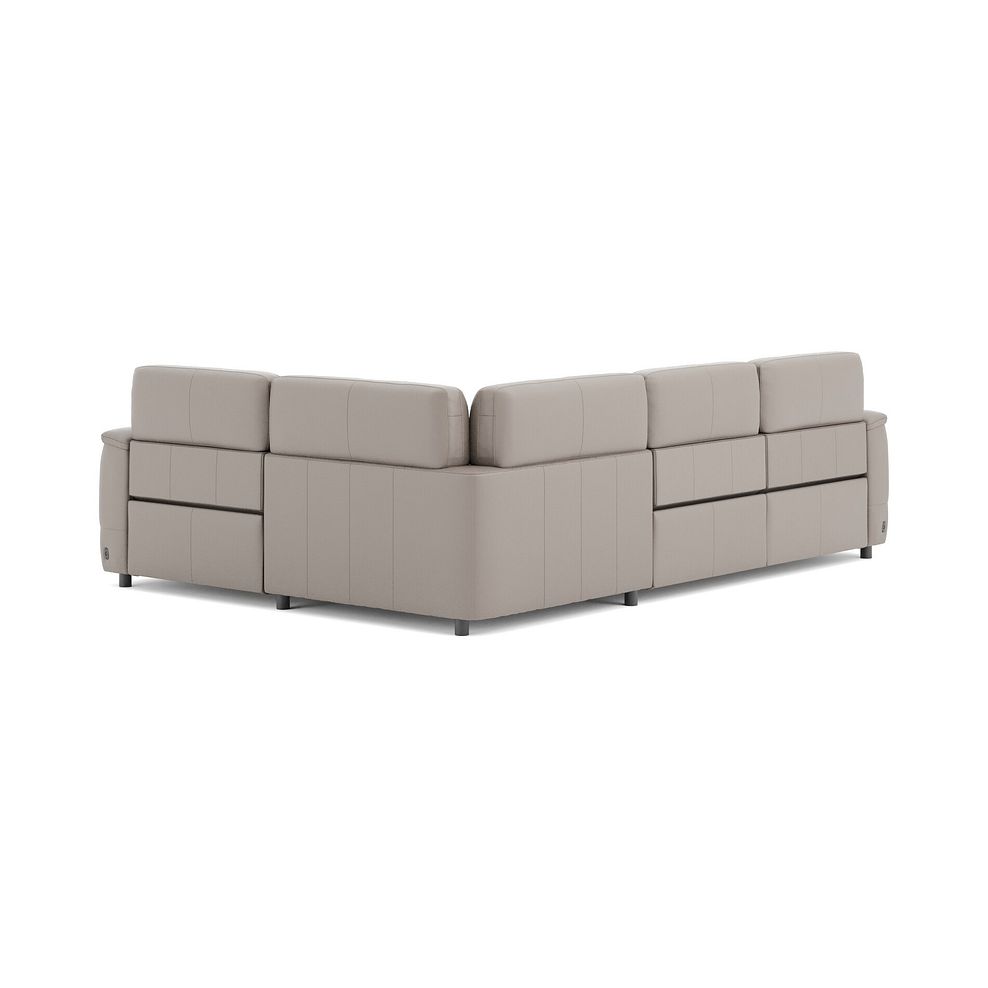 Phoenix Left hand Corner Electric Recliner Sofa in  Oyster Leather 5