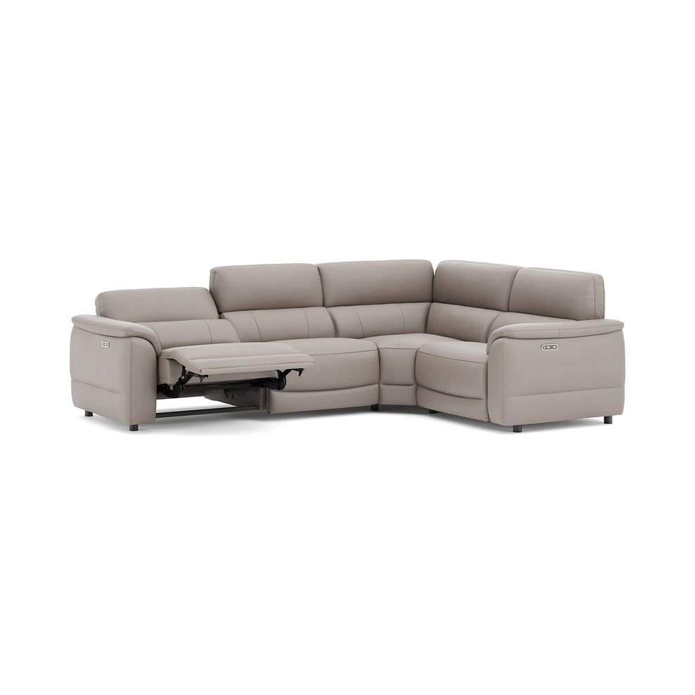 Phoenix Left hand Corner Electric Recliner Sofa in  Oyster Leather 3