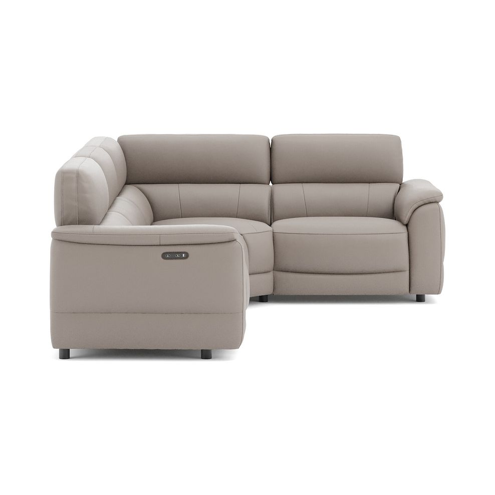 Phoenix Left hand Corner Electric Recliner Sofa in  Oyster Leather 4