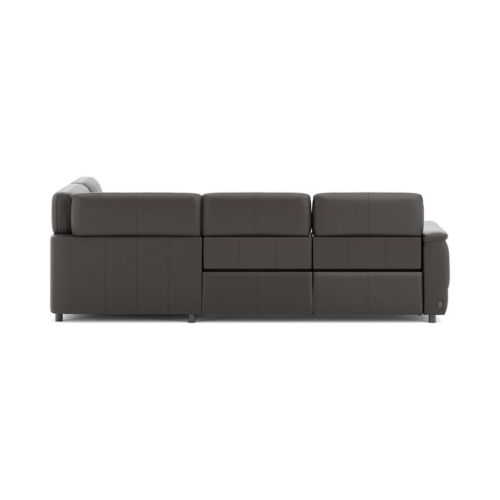 Phoenix Left hand Corner Electric Recliner Sofa in  Storm Leather 6
