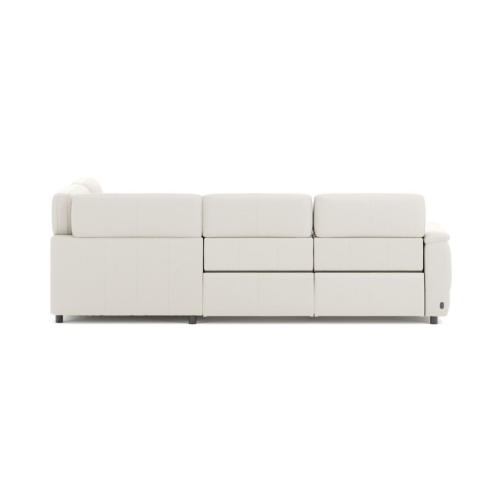 Phoenix Left hand Corner Electric Recliner Sofa with Adjustable Power Headrests in  Bone China Leather 6
