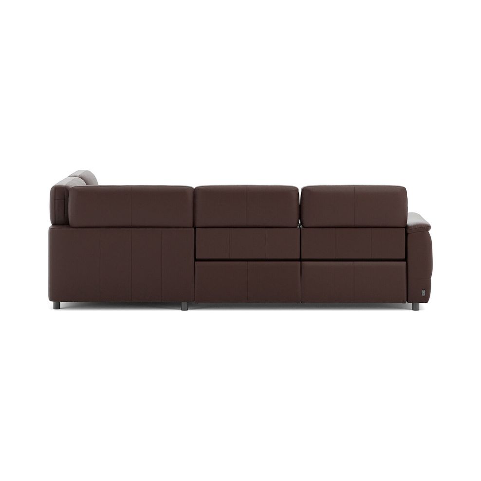 Phoenix Left hand Corner Electric Recliner Sofa with Adjustable Power Headrests in  Chestnut Leather 6