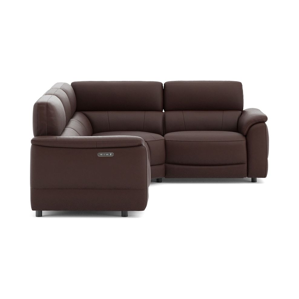 Phoenix Left hand Corner Electric Recliner Sofa with Adjustable Power Headrests in  Chestnut Leather 4