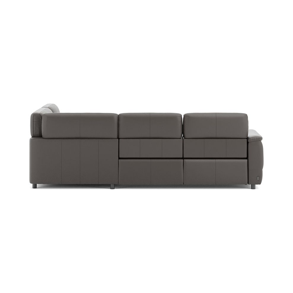 Phoenix Left hand Corner Electric Recliner Sofa with Adjustable Power Headrests in  Elephant Grey Leather 6