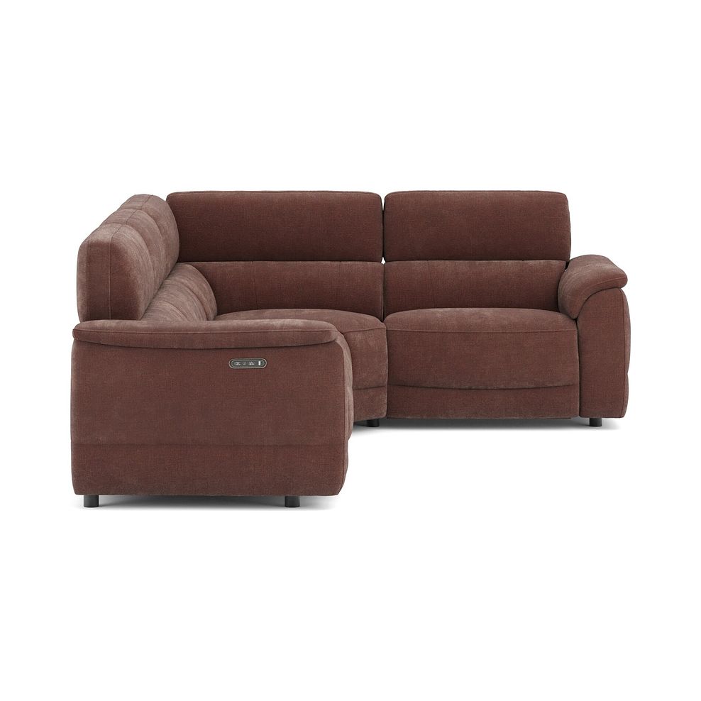 Phoenix Left hand Corner Electric Recliner Sofa with Adjustable Power Headrests in  Manhattan Burnt Sienna Fabric 4