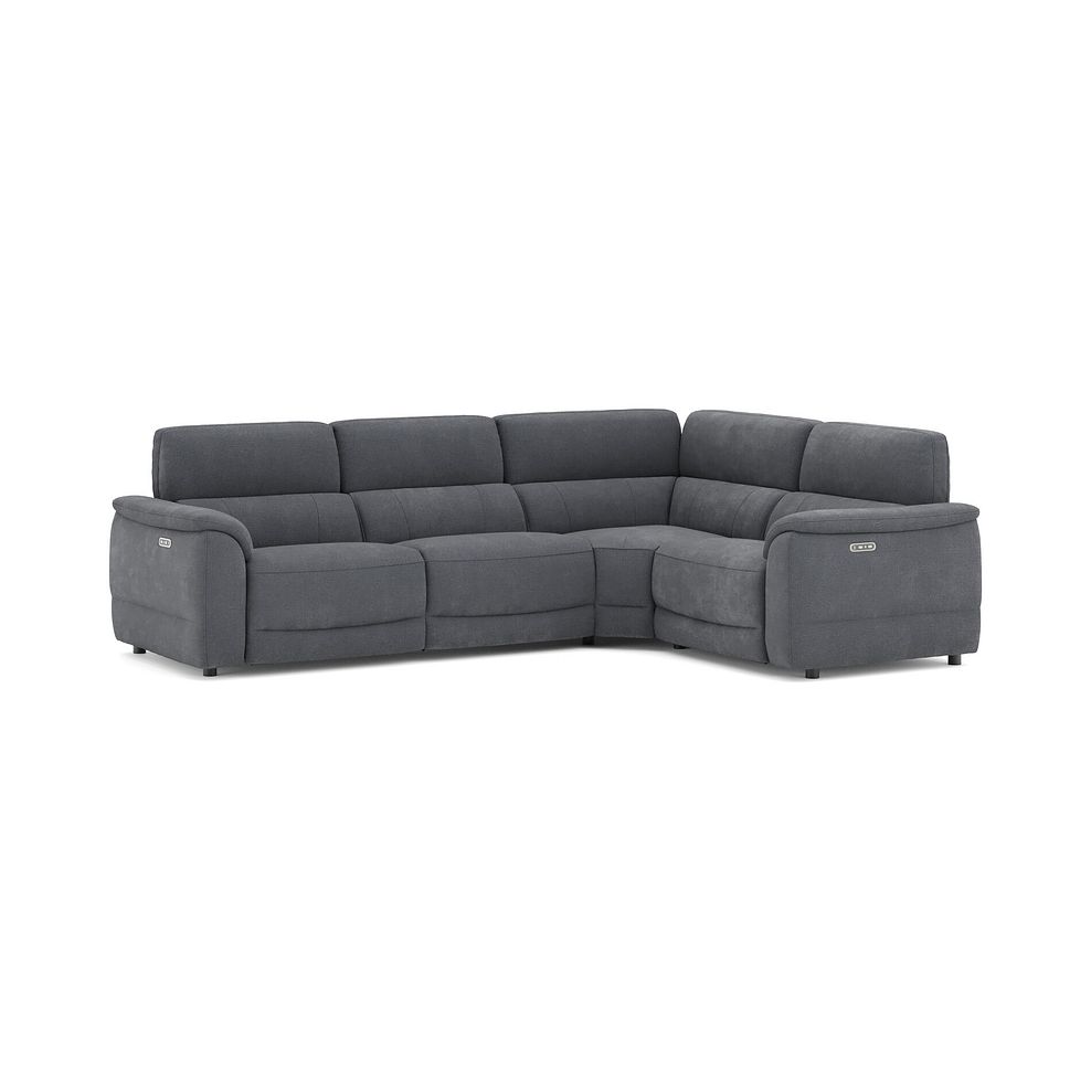 Phoenix Left hand Corner Electric Recliner Sofa with Adjustable Power Headrests in  Manhattan Charcoal Fabric 1