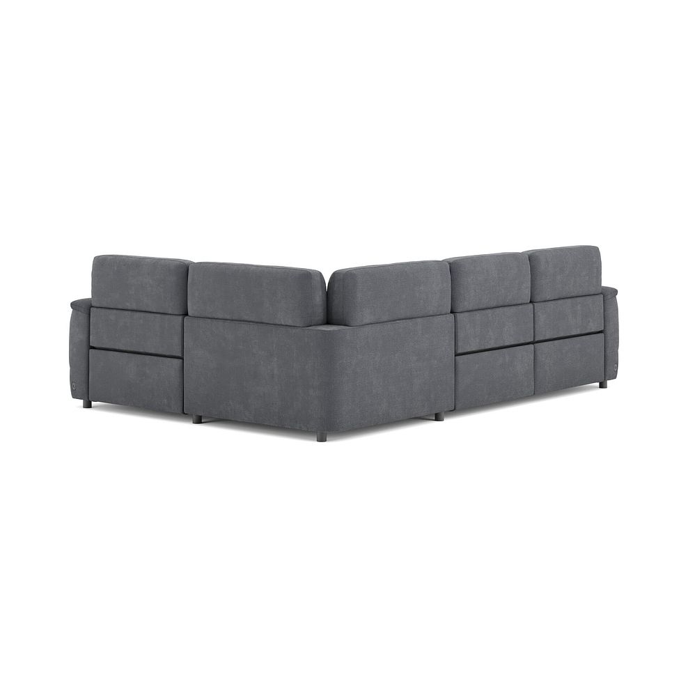 Phoenix Left hand Corner Electric Recliner Sofa with Adjustable Power Headrests in  Manhattan Charcoal Fabric 5