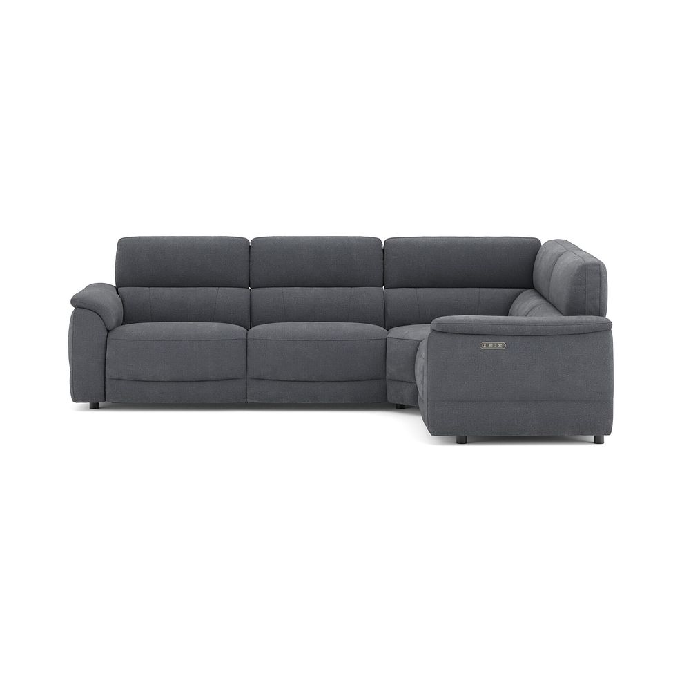 Phoenix Left hand Corner Electric Recliner Sofa with Adjustable Power Headrests in  Manhattan Charcoal Fabric 2