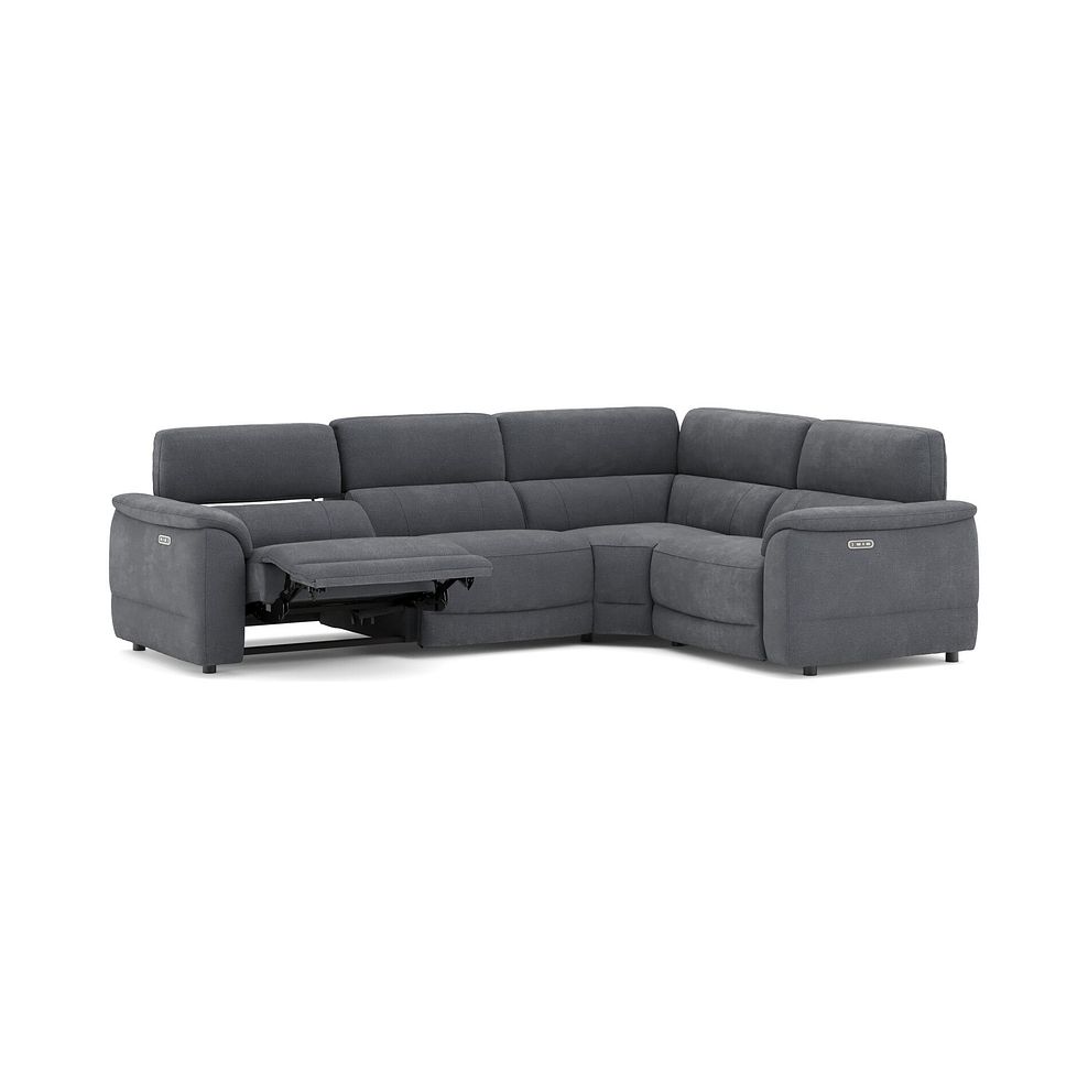 Phoenix Left hand Corner Electric Recliner Sofa with Adjustable Power Headrests in  Manhattan Charcoal Fabric 3