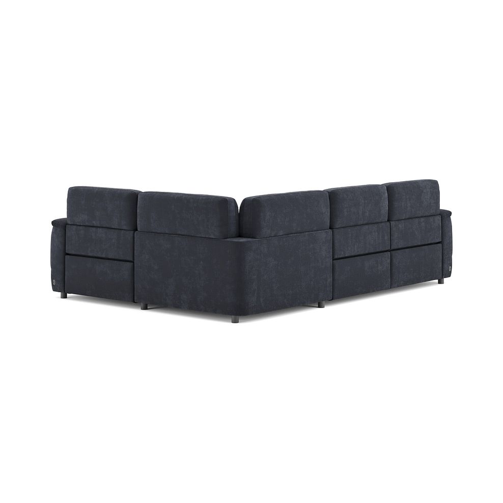 Phoenix Left hand Corner Electric Recliner Sofa with Adjustable Power Headrests in  Manhattan Indigo Fabric 5