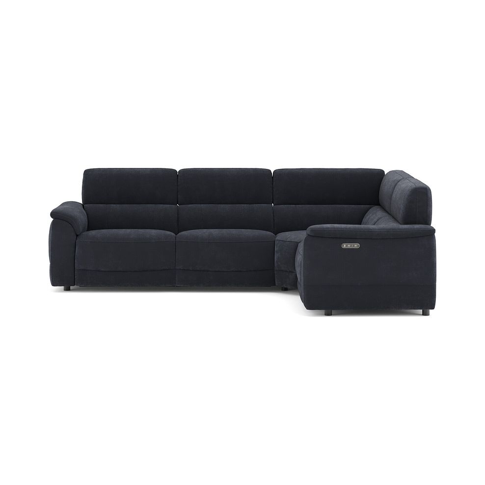 Phoenix Left hand Corner Electric Recliner Sofa with Adjustable Power Headrests in  Manhattan Indigo Fabric 2