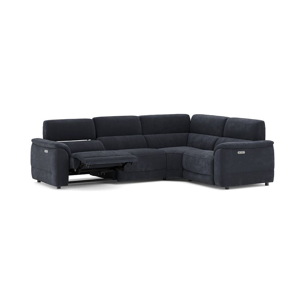 Phoenix Left hand Corner Electric Recliner Sofa with Adjustable Power Headrests in  Manhattan Indigo Fabric 3