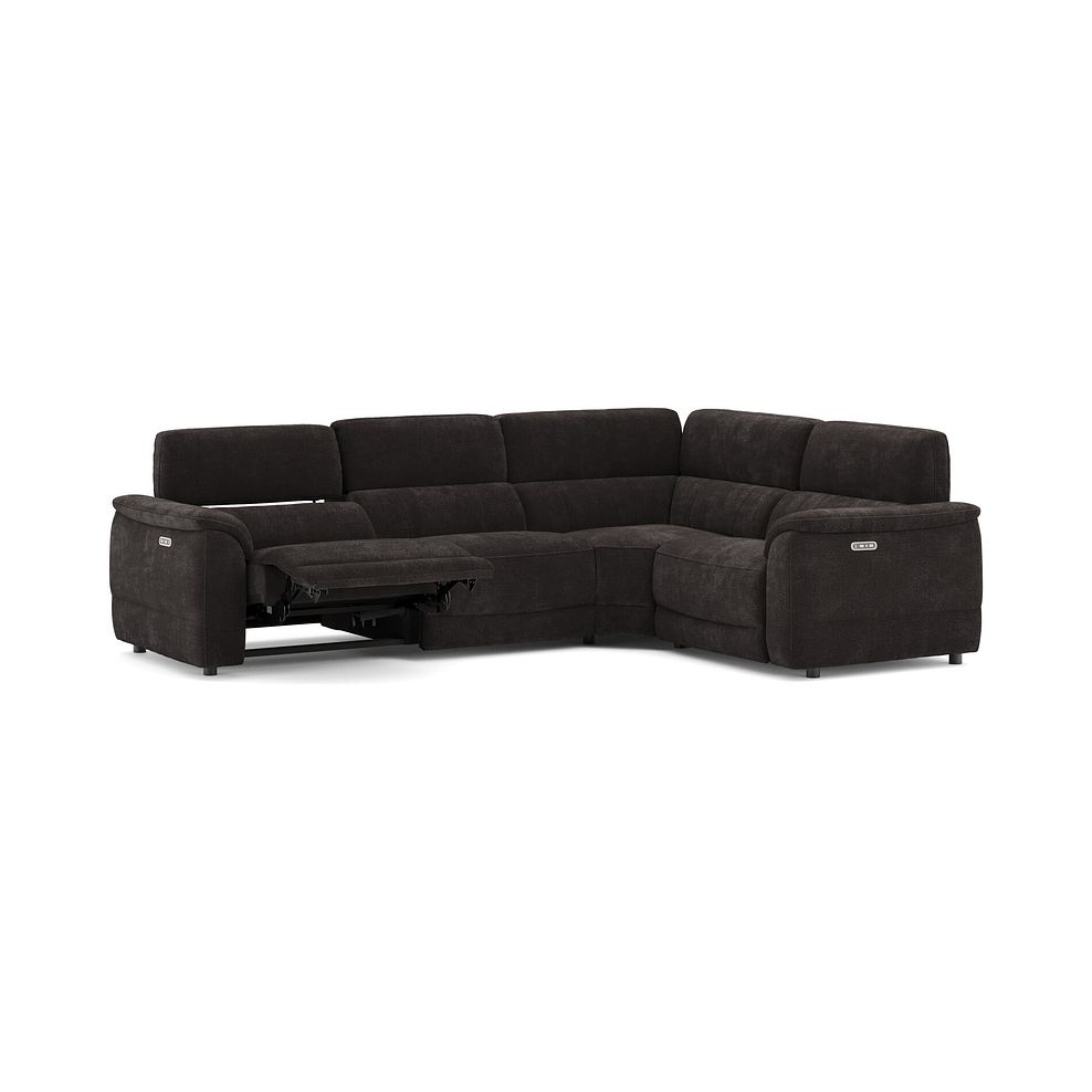 Phoenix Left hand Corner Electric Recliner Sofa with Adjustable Power Headrests in  Manhattan Mushroom Fabric 3