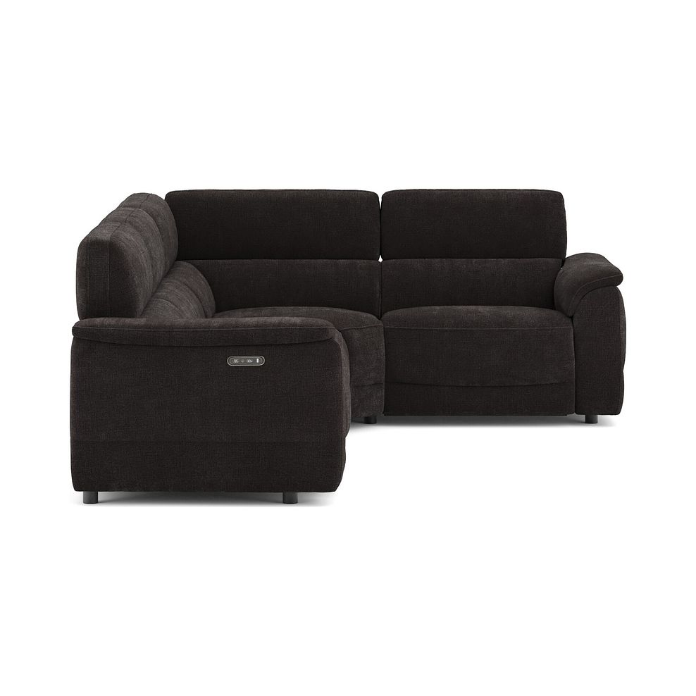 Phoenix Left hand Corner Electric Recliner Sofa with Adjustable Power Headrests in  Manhattan Mushroom Fabric 4