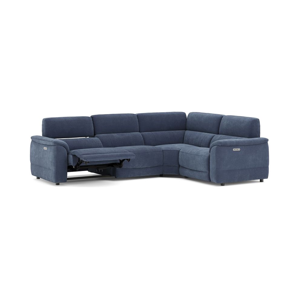 Phoenix Left hand Corner Electric Recliner Sofa with Adjustable Power Headrests in  Manhattan Navy Fabric 3