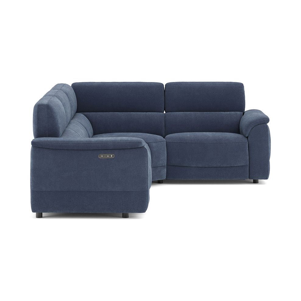 Phoenix Left hand Corner Electric Recliner Sofa with Adjustable Power Headrests in  Manhattan Navy Fabric 4