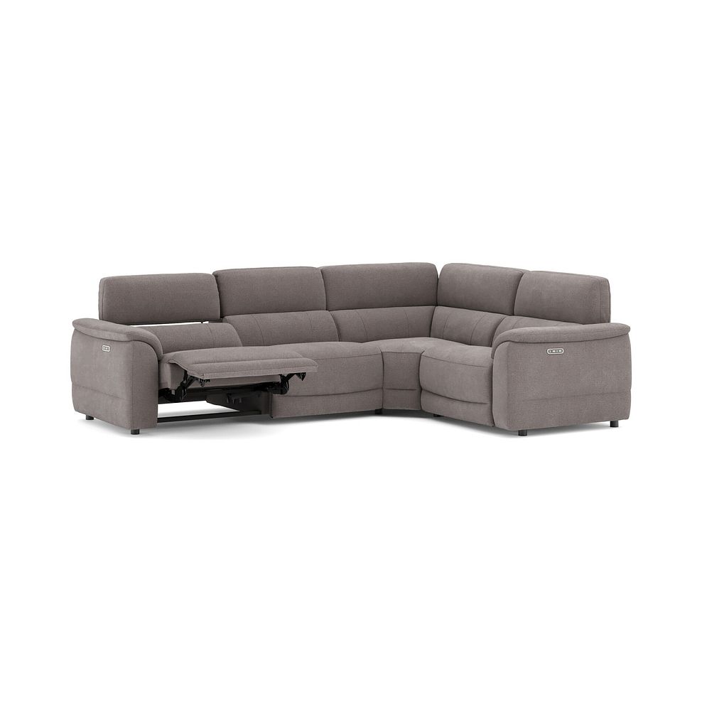 Phoenix Left hand Corner Electric Recliner Sofa with Adjustable Power Headrests in  Manhattan Nutmeg Fabric 3