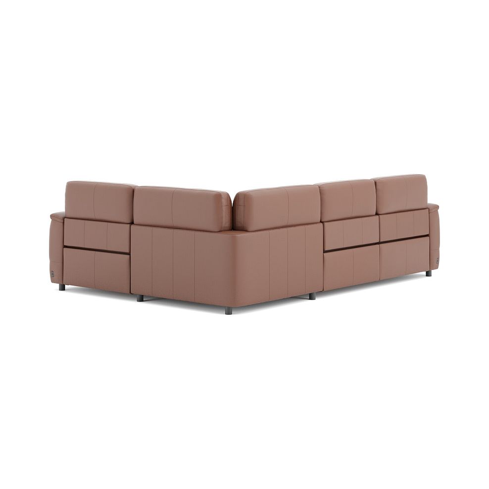 Phoenix Left hand Corner Electric Recliner Sofa with Adjustable Power Headrests in  Mocha Mousse Leather 5