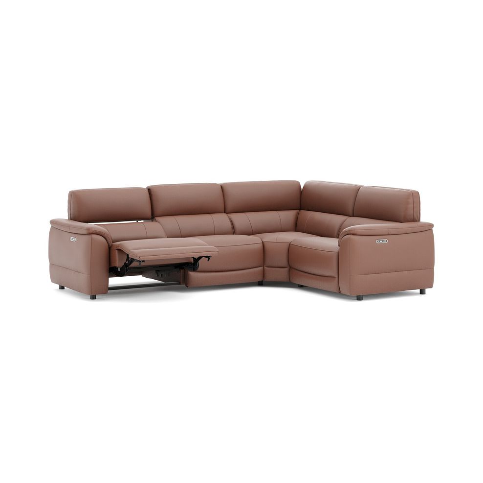 Phoenix Left hand Corner Electric Recliner Sofa with Adjustable Power Headrests in  Mocha Mousse Leather 3